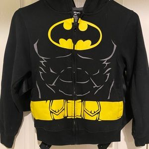 Batman Zip Up Hoodie with Cape Size Small
